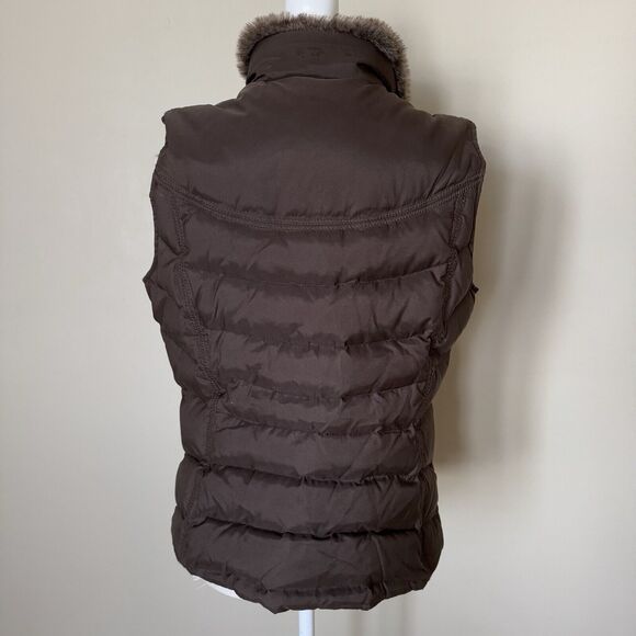 Vtg Eddie Bauer Goose Down Vest with Faux Fur Collar Women's Size Large‎ - Picture 2 of 9